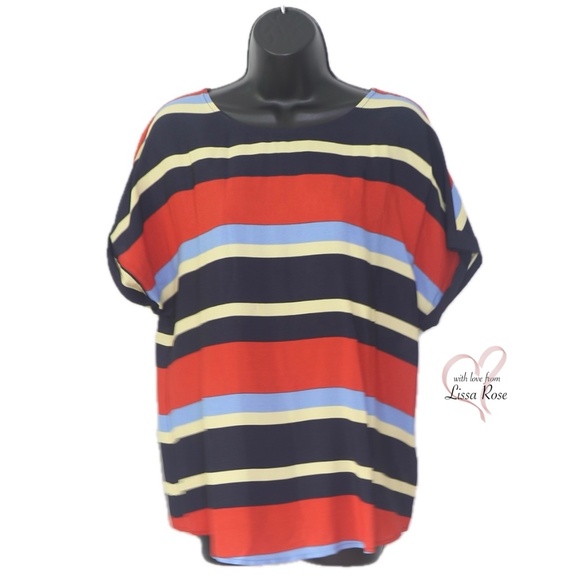 long tall sally Tops - Stripe Woven Top (Long Tall Sally)